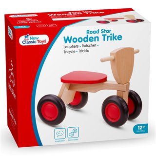 Wooden Trike - Road Star - Red